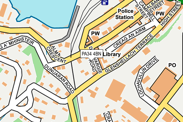 PA34 4BN map - OS OpenMap – Local (Ordnance Survey)