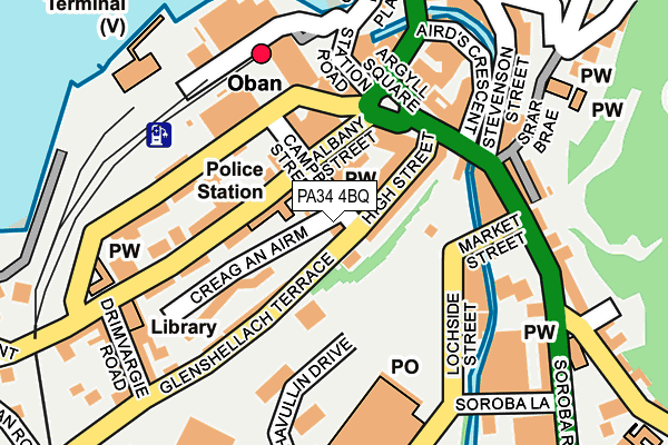 PA34 4BQ map - OS OpenMap – Local (Ordnance Survey)