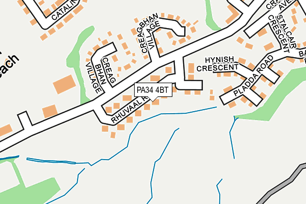 PA34 4BT map - OS OpenMap – Local (Ordnance Survey)