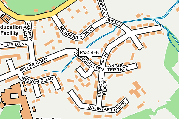 PA34 4EB map - OS OpenMap – Local (Ordnance Survey)