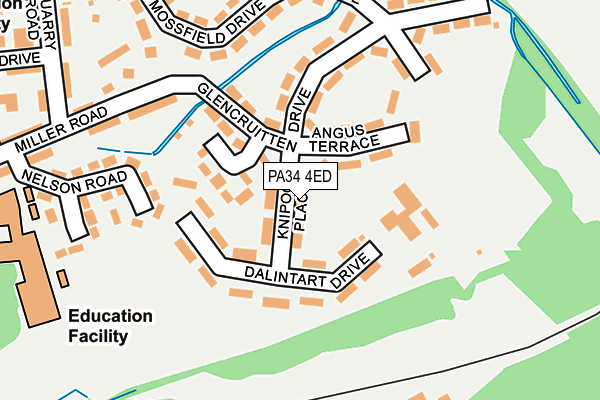 PA34 4ED map - OS OpenMap – Local (Ordnance Survey)