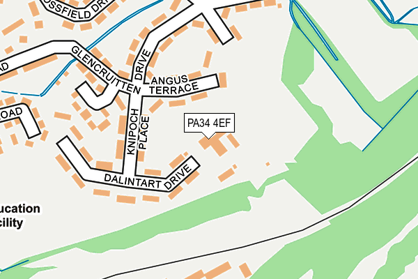 PA34 4EF map - OS OpenMap – Local (Ordnance Survey)
