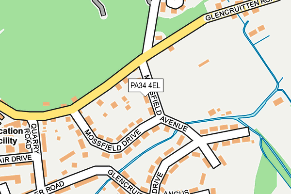 PA34 4EL map - OS OpenMap – Local (Ordnance Survey)