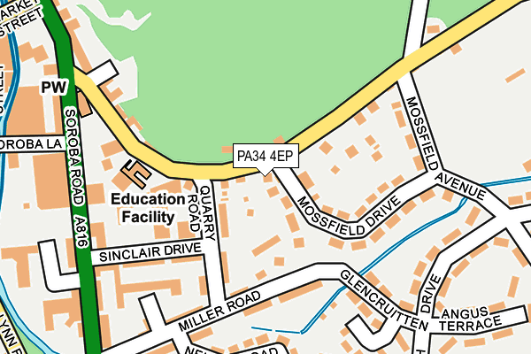 PA34 4EP map - OS OpenMap – Local (Ordnance Survey)