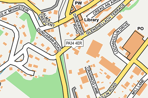 PA34 4ER map - OS OpenMap – Local (Ordnance Survey)