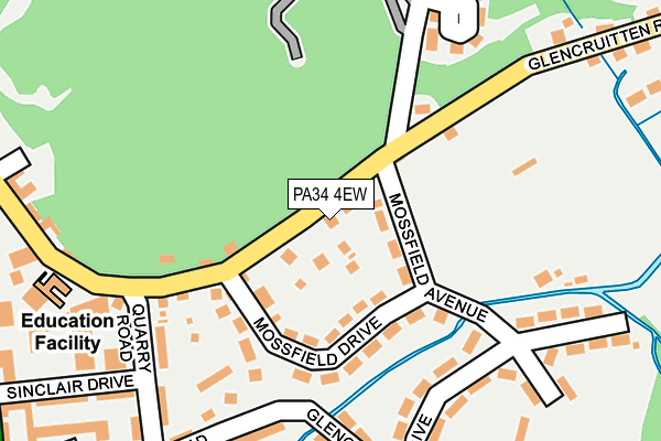 PA34 4EW map - OS OpenMap – Local (Ordnance Survey)