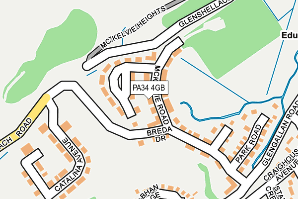 PA34 4GB map - OS OpenMap – Local (Ordnance Survey)