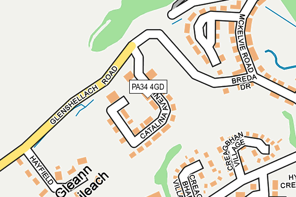 PA34 4GD map - OS OpenMap – Local (Ordnance Survey)