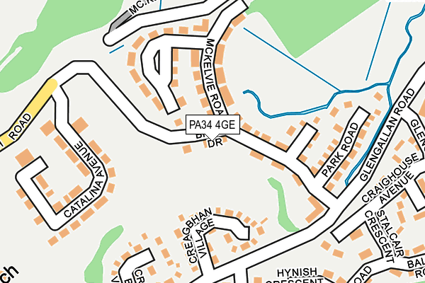 PA34 4GE map - OS OpenMap – Local (Ordnance Survey)