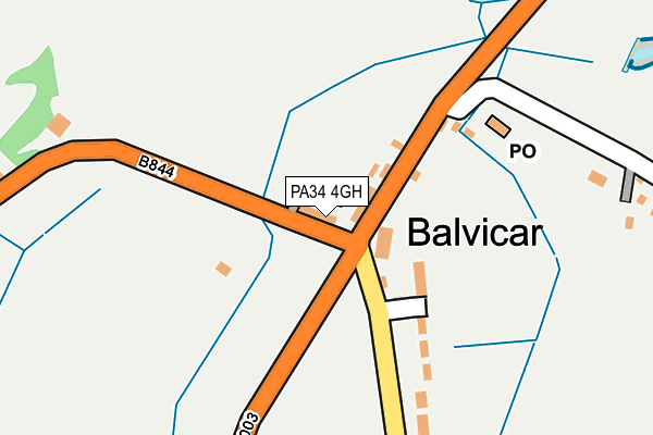 PA34 4GH map - OS OpenMap – Local (Ordnance Survey)