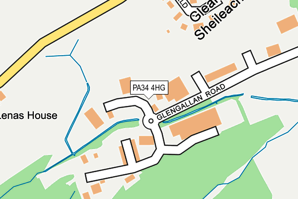 PA34 4HG map - OS OpenMap – Local (Ordnance Survey)
