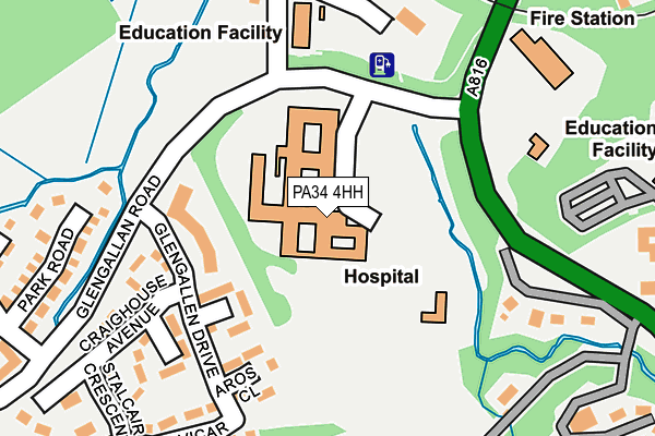 PA34 4HH map - OS OpenMap – Local (Ordnance Survey)