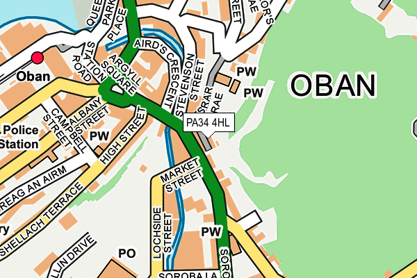 PA34 4HL map - OS OpenMap – Local (Ordnance Survey)
