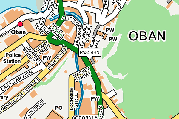 PA34 4HN map - OS OpenMap – Local (Ordnance Survey)