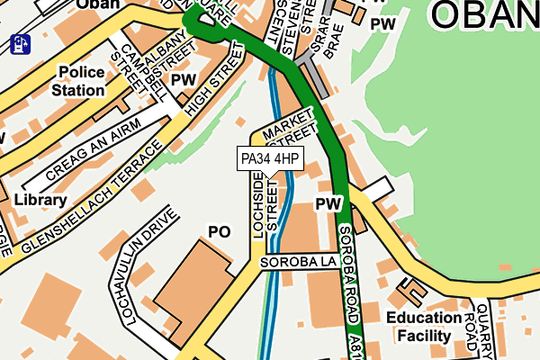 PA34 4HP map - OS OpenMap – Local (Ordnance Survey)