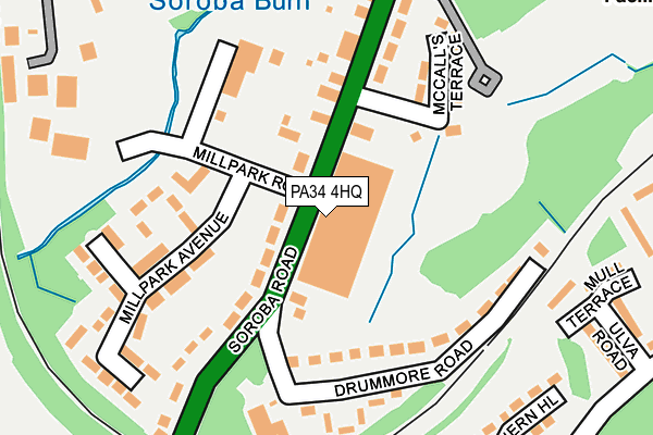 PA34 4HQ map - OS OpenMap – Local (Ordnance Survey)