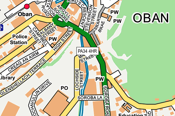 PA34 4HR map - OS OpenMap – Local (Ordnance Survey)