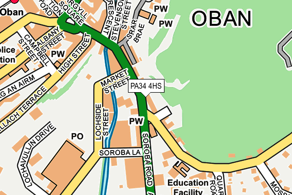 PA34 4HS map - OS OpenMap – Local (Ordnance Survey)