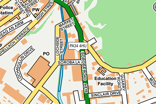PA34 4HU map - OS OpenMap – Local (Ordnance Survey)