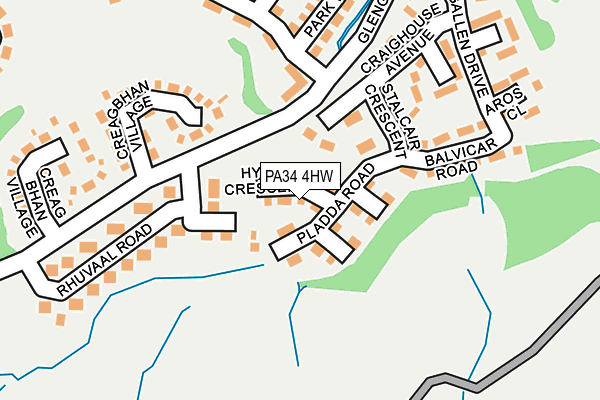 PA34 4HW map - OS OpenMap – Local (Ordnance Survey)