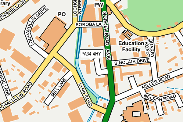 PA34 4HY map - OS OpenMap – Local (Ordnance Survey)