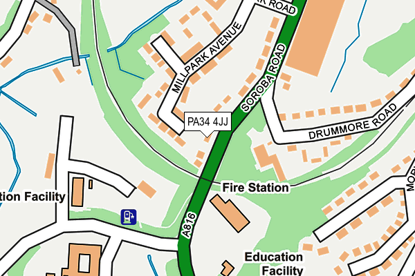 PA34 4JJ map - OS OpenMap – Local (Ordnance Survey)