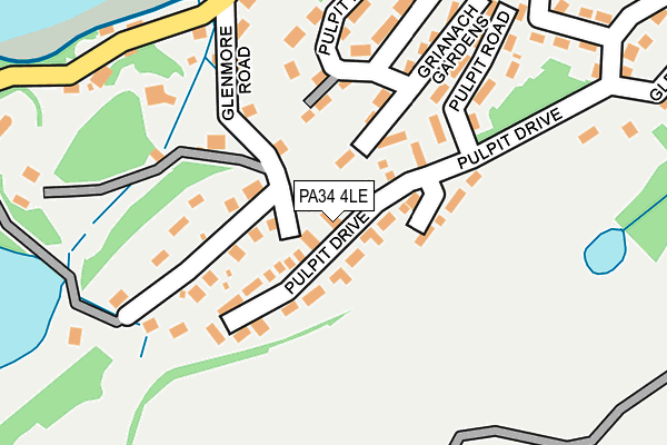 PA34 4LE map - OS OpenMap – Local (Ordnance Survey)