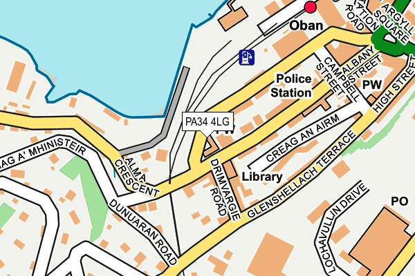 PA34 4LG map - OS OpenMap – Local (Ordnance Survey)