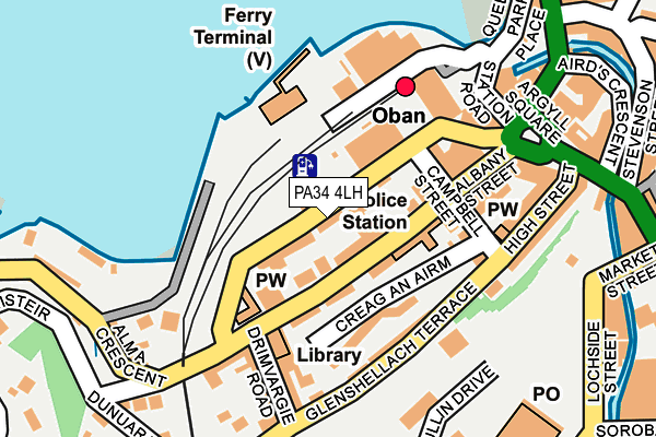PA34 4LH map - OS OpenMap – Local (Ordnance Survey)