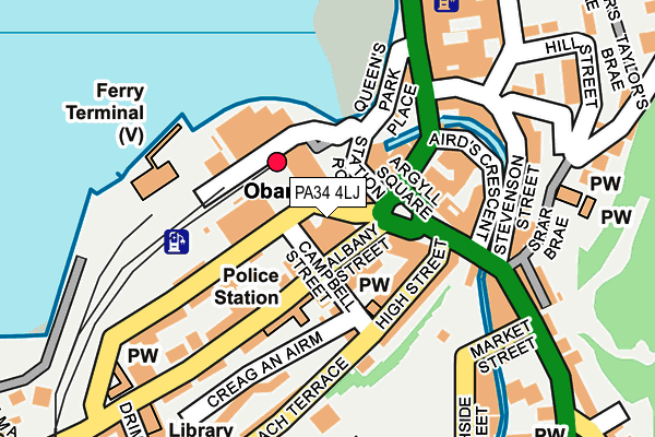 PA34 4LJ map - OS OpenMap – Local (Ordnance Survey)