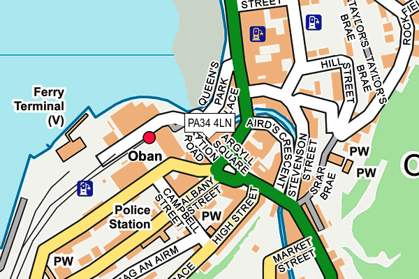 PA34 4LN map - OS OpenMap – Local (Ordnance Survey)