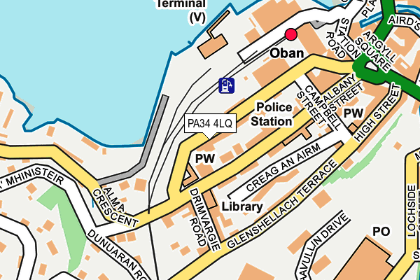PA34 4LQ map - OS OpenMap – Local (Ordnance Survey)