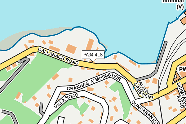 PA34 4LS map - OS OpenMap – Local (Ordnance Survey)