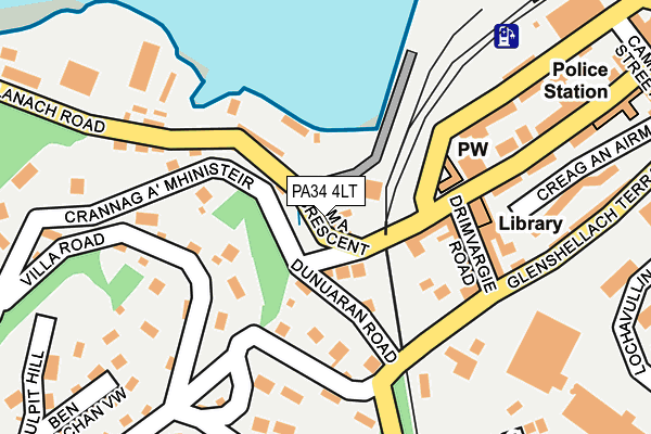PA34 4LT map - OS OpenMap – Local (Ordnance Survey)
