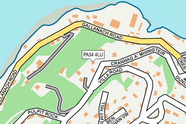 PA34 4LU map - OS OpenMap – Local (Ordnance Survey)