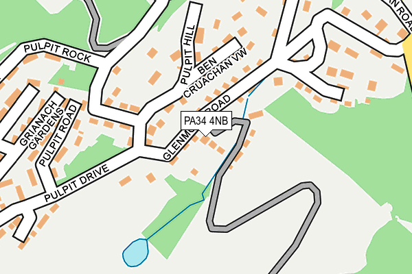 PA34 4NB map - OS OpenMap – Local (Ordnance Survey)