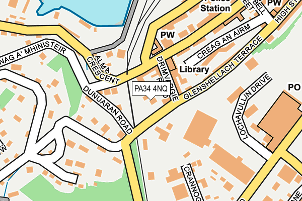 PA34 4NQ map - OS OpenMap – Local (Ordnance Survey)