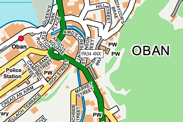 PA34 4NX map - OS OpenMap – Local (Ordnance Survey)