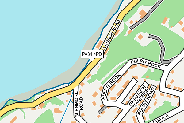 PA34 4PD map - OS OpenMap – Local (Ordnance Survey)