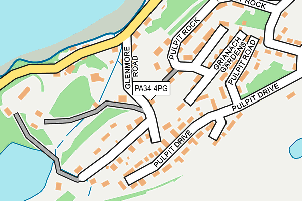 PA34 4PG map - OS OpenMap – Local (Ordnance Survey)