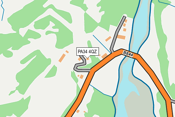 PA34 4QZ map - OS OpenMap – Local (Ordnance Survey)