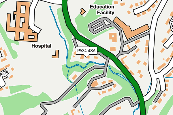 PA34 4SA map - OS OpenMap – Local (Ordnance Survey)