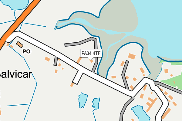 PA34 4TF map - OS OpenMap – Local (Ordnance Survey)