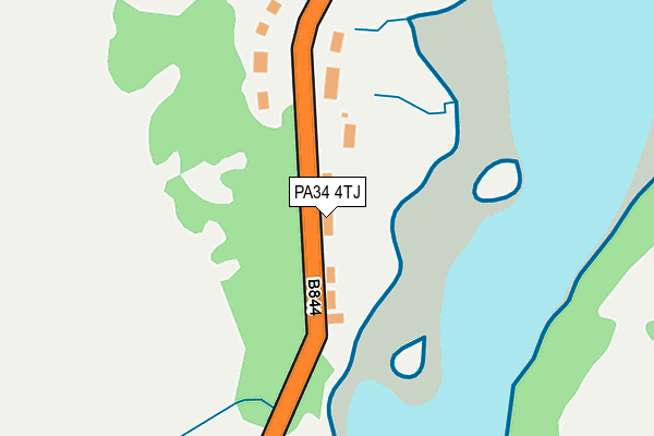 PA34 4TJ map - OS OpenMap – Local (Ordnance Survey)