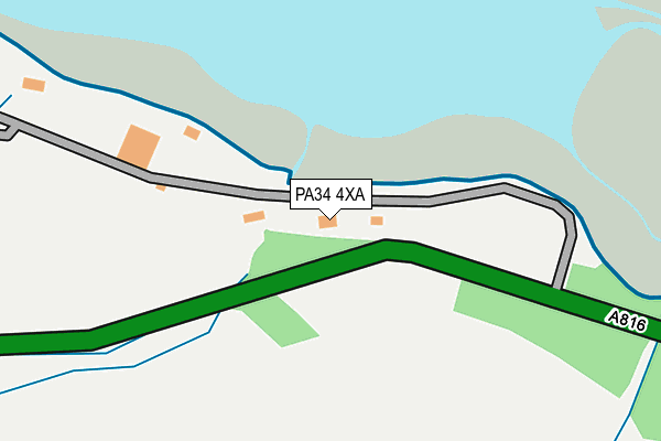 PA34 4XA map - OS OpenMap – Local (Ordnance Survey)