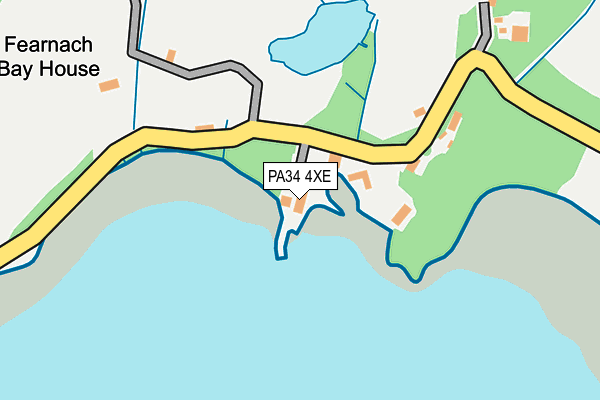 PA34 4XE map - OS OpenMap – Local (Ordnance Survey)