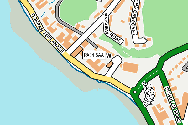 PA34 5AA map - OS OpenMap – Local (Ordnance Survey)