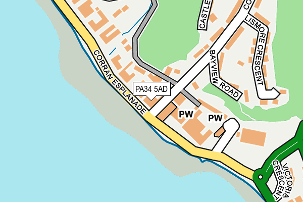 PA34 5AD map - OS OpenMap – Local (Ordnance Survey)