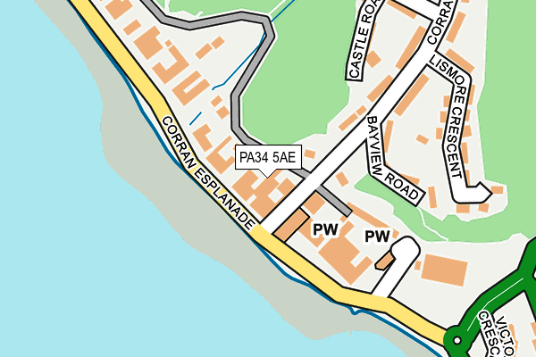 PA34 5AE map - OS OpenMap – Local (Ordnance Survey)