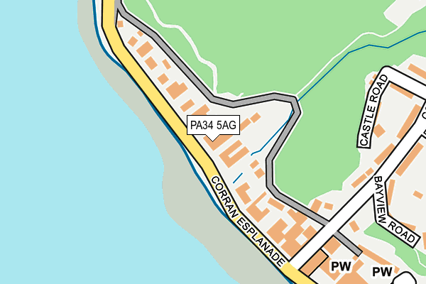 PA34 5AG map - OS OpenMap – Local (Ordnance Survey)